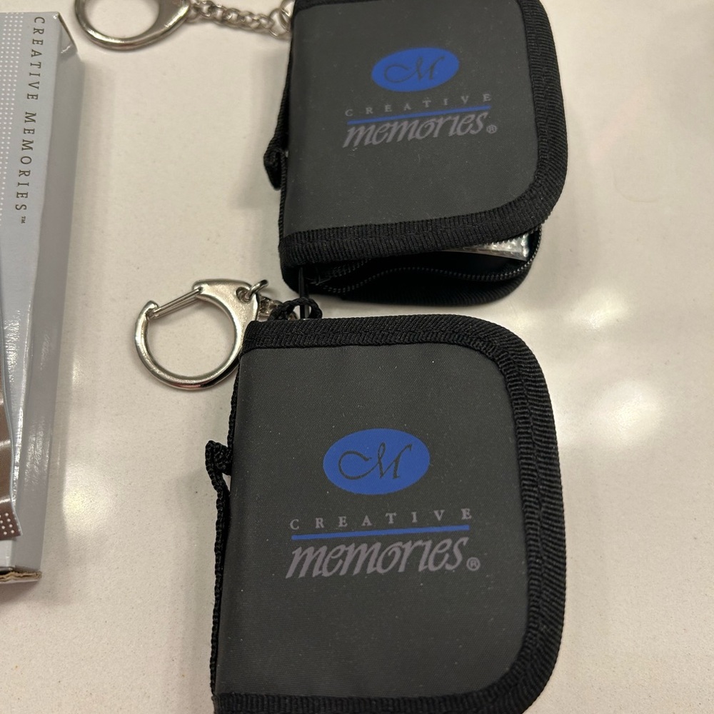 Creative Memories Black Keychain mini photo Wallet-set of 2.